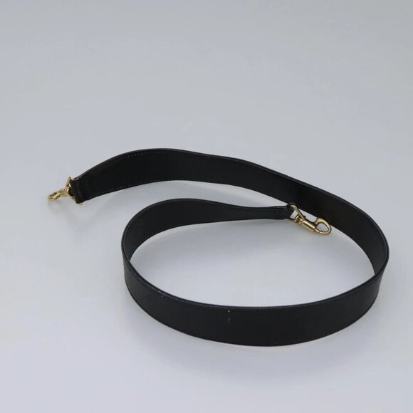 GUCCI Bamboo Shoulder Bag Leather 2way Black Gold - Picture 13 of 16